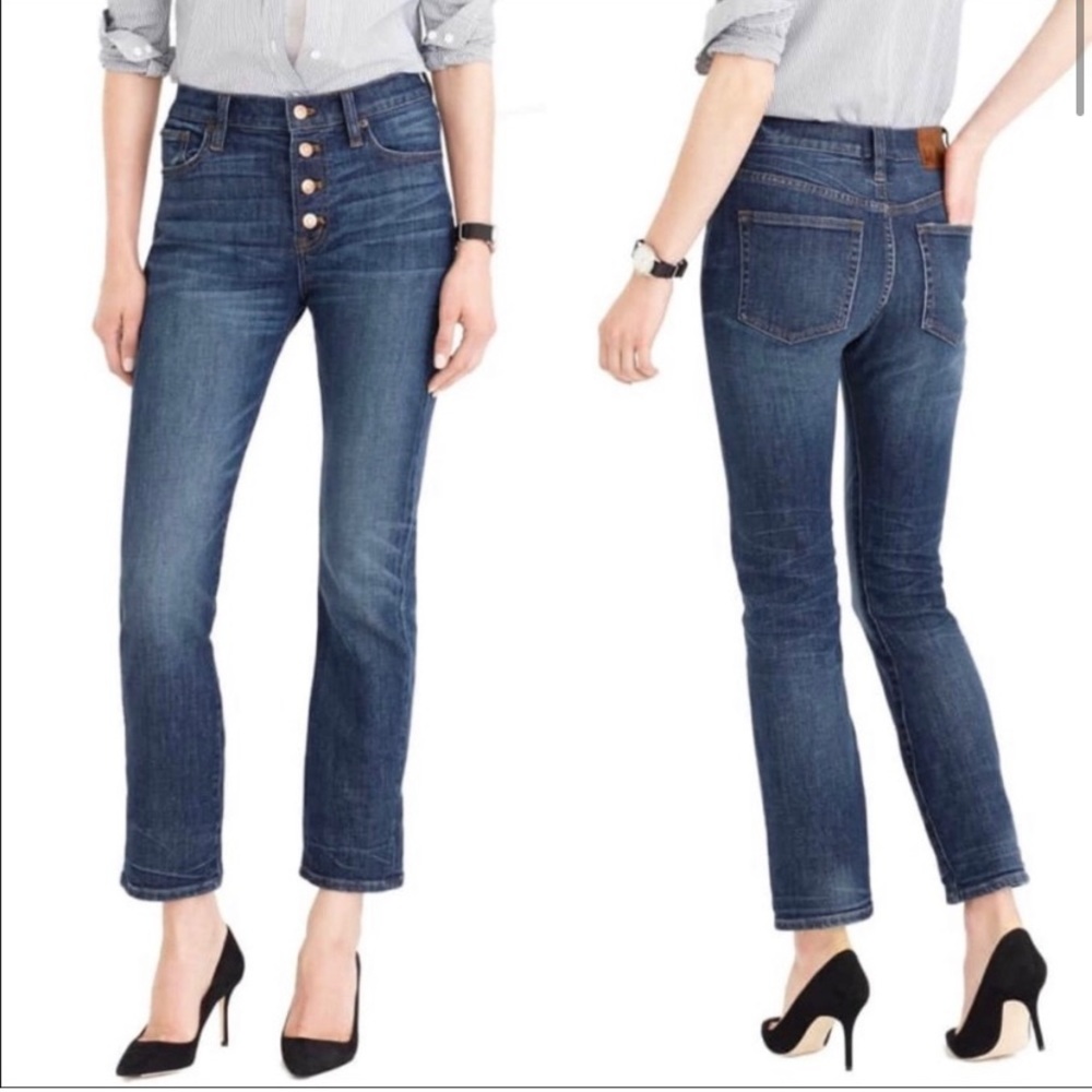 J.Crew Button Fly Straightaway Jeans Size 32 #F6053
